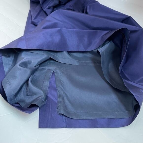 J Crew Pure Silk Purple CrissCross Back Party Event Dress NWOT Size 0 - Picture 6 of 10